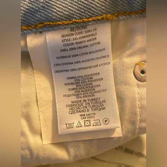 RE/DONE | NWT 90s High Rise Loose Jeans Ranch Water Light Wash $315 SZ 31 Cotton - Picture 15 of 16
